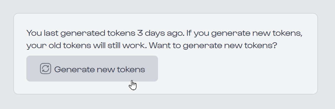 Generate New tokens